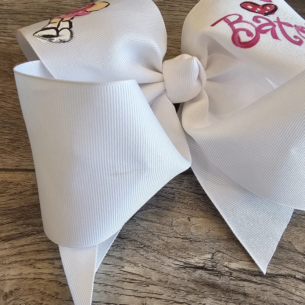 Girls Baton Majorette Hairbow Hand Painted By Two Sisters